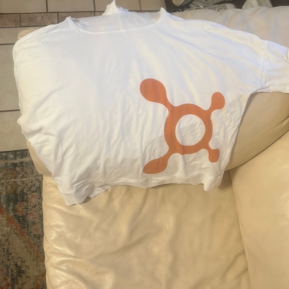 Orange theory cropped hooded long sleeve